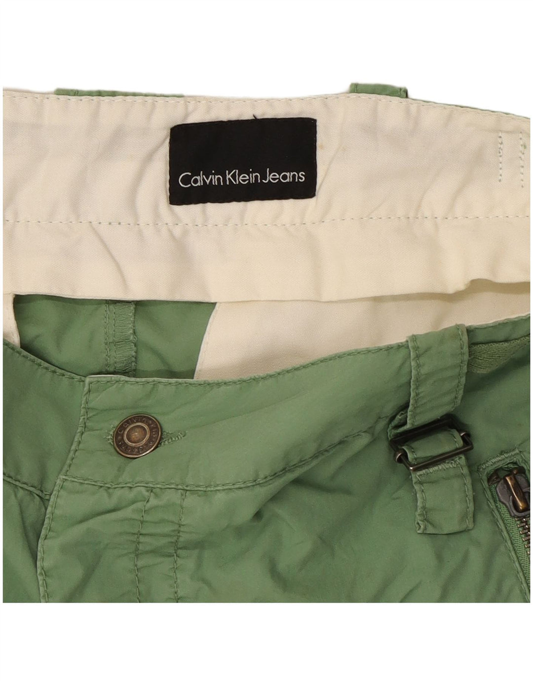 Calvin Klein Jeans Damen Cargoshorts W32 Mittelgrün