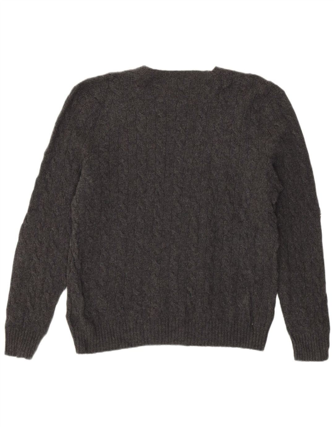 Polo Ralph Lauren Herren-Pullover mit Rundhalsausschnitt, XL, graue Wolle