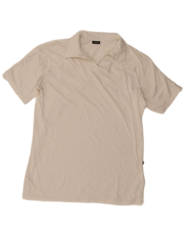 Ferre Herren-Poloshirt, Größe S, weiße Baumwolle