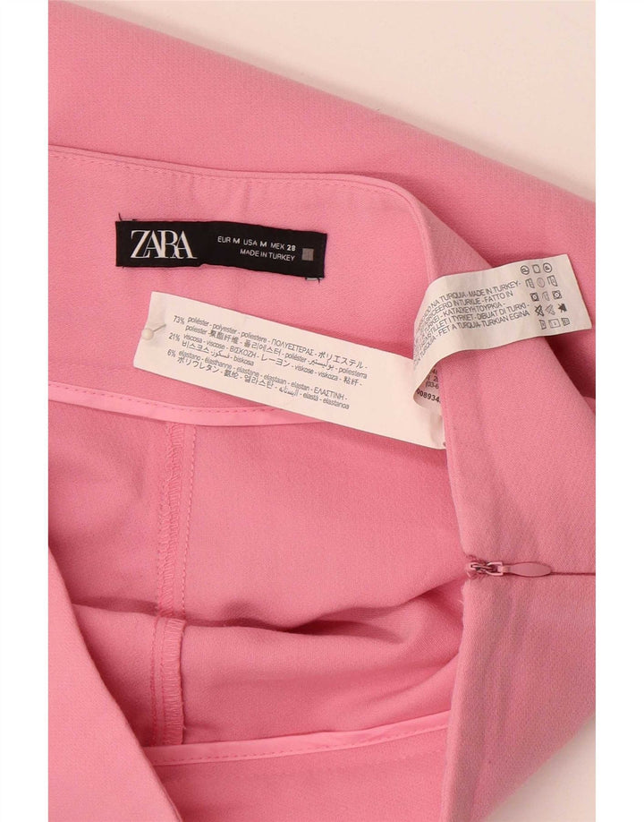Zara Damen-Shorts mit hoher Taille, mittelgroß, W28, rosa, Polyester