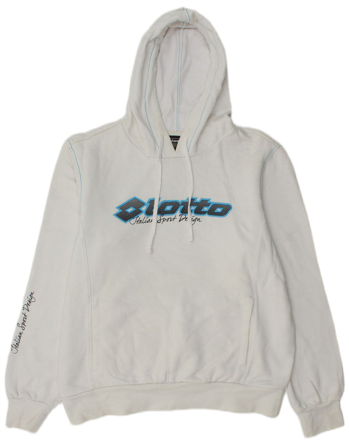 Lotto Herren-Kapuzenpullover mit Grafik, mittelweiße Baumwolle