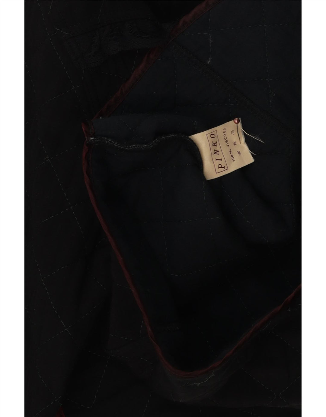 Pinko Womens Quilted Bolero Jacket UK 14 Mittelschwarze Viskose