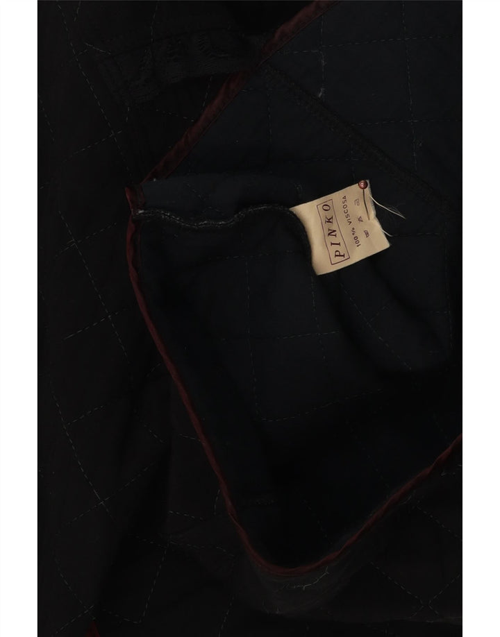 Pinko Womens Quilted Bolero Jacket UK 14 Mittelschwarze Viskose