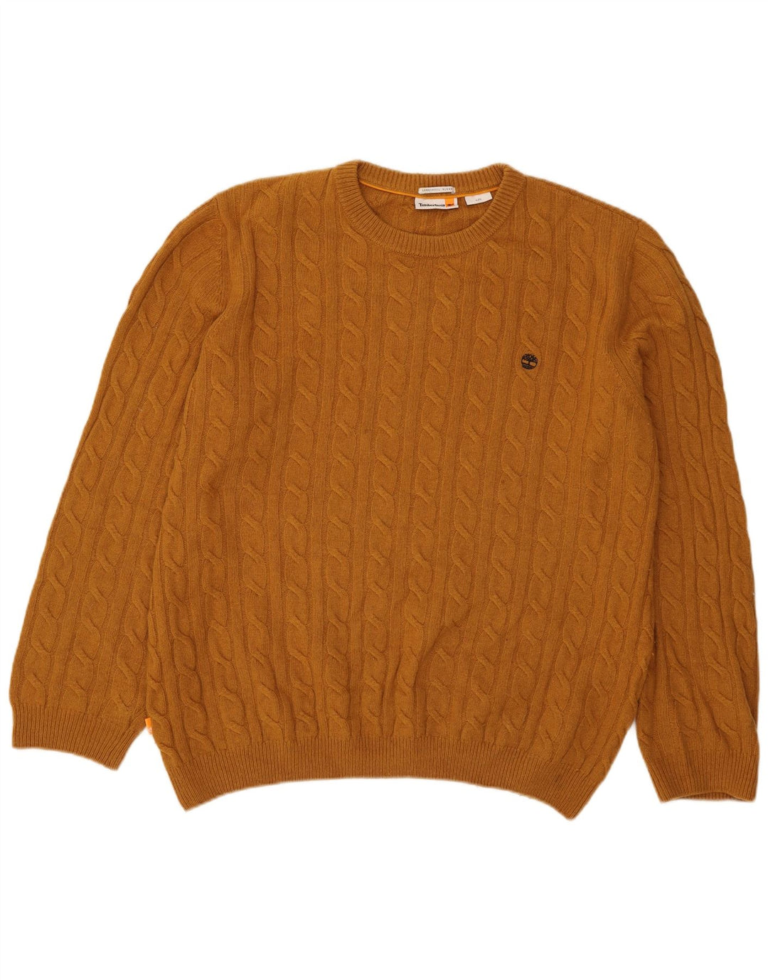 Timberland Herren-Pullover mit Rundhalsausschnitt, große braune Wolle