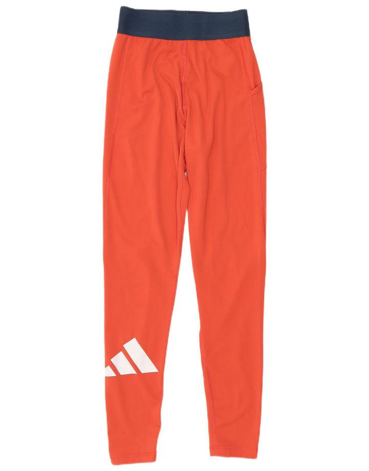 Adidas Damen Graphic Leggings UK 4/6 XS Rot Polyester