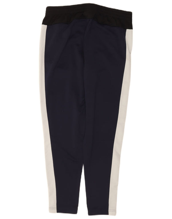 Adidas Damen Leggings UK 14 Medium Marineblau Colourblock Polyester