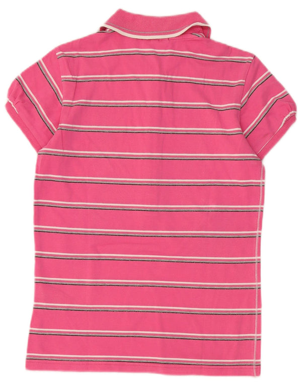 Champion Damen Heritage Fit Poloshirt UK 12 Mittelrosa gestreift aus Baumwolle