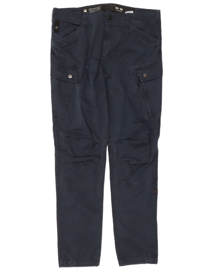 G-Star Herren Slim Cargohose W38 L36 Marineblaue Baumwolle