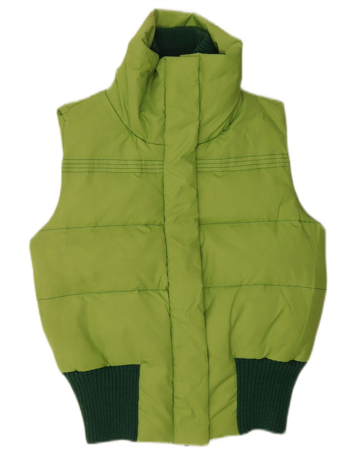 Only Damen Wattierte Weste UK 10 Small Grün Colourblock Polyester