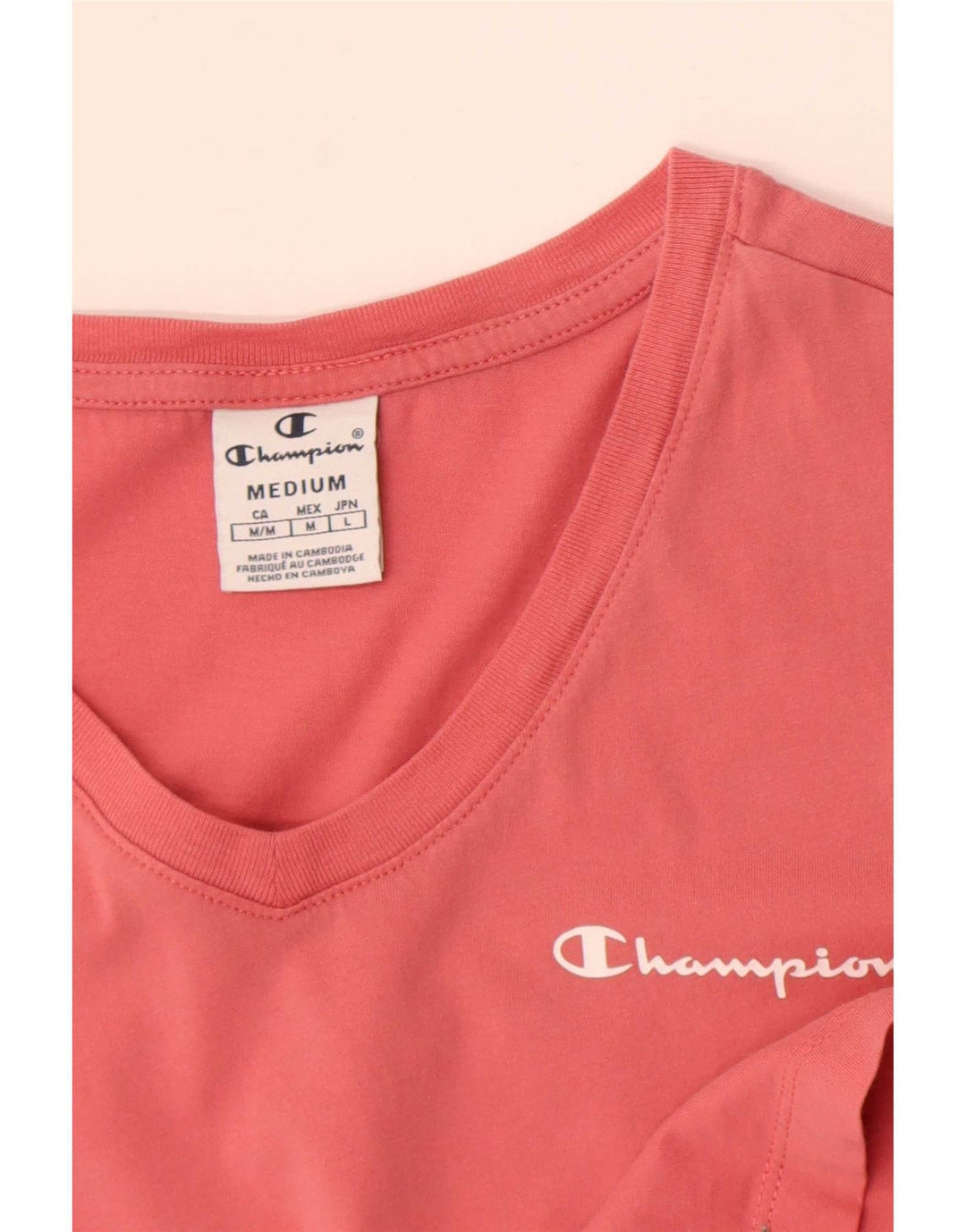 Champion Damen T-Shirt Top UK 12 Mittelrosa