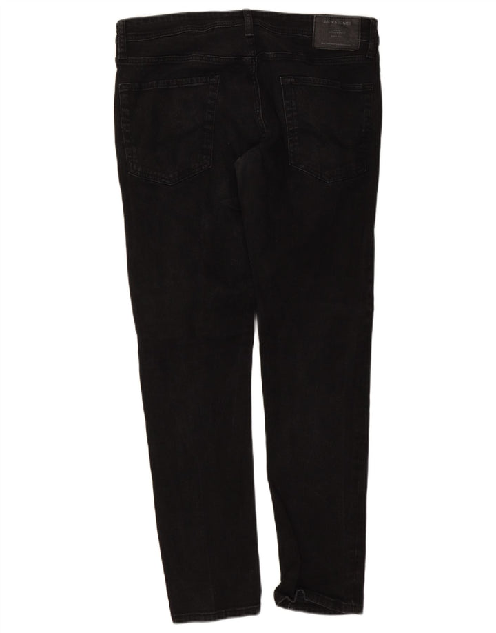 Jack & Jones Herren GLENN Slim Jeans W36 L32 Schwarze Baumwolle