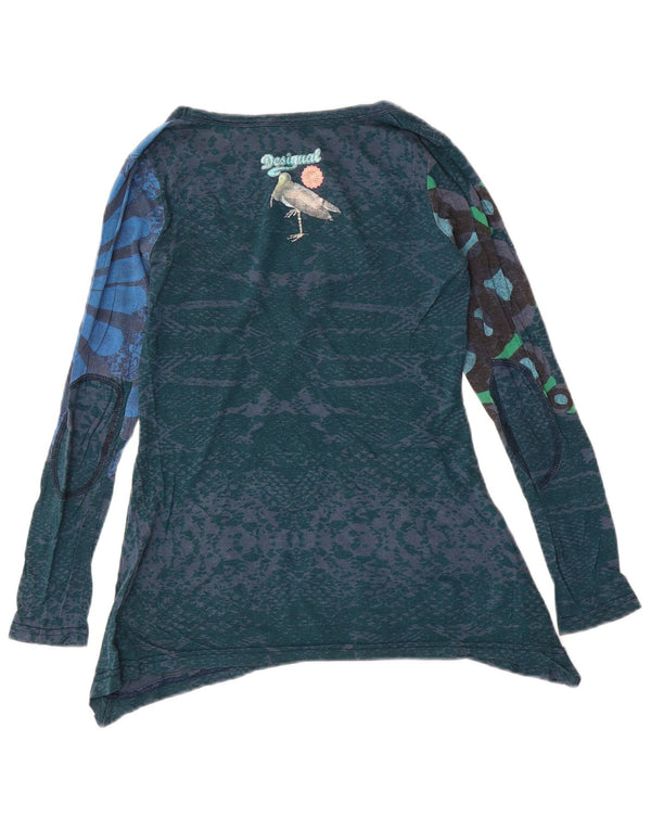 Desigual Damen-Blusenoberteil, UK 10, kleine, mehrfarbige, florale Viskose