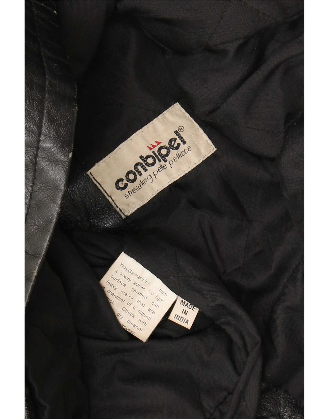 Conbipel Herren Lederjacke UK 40 Large Schwarz