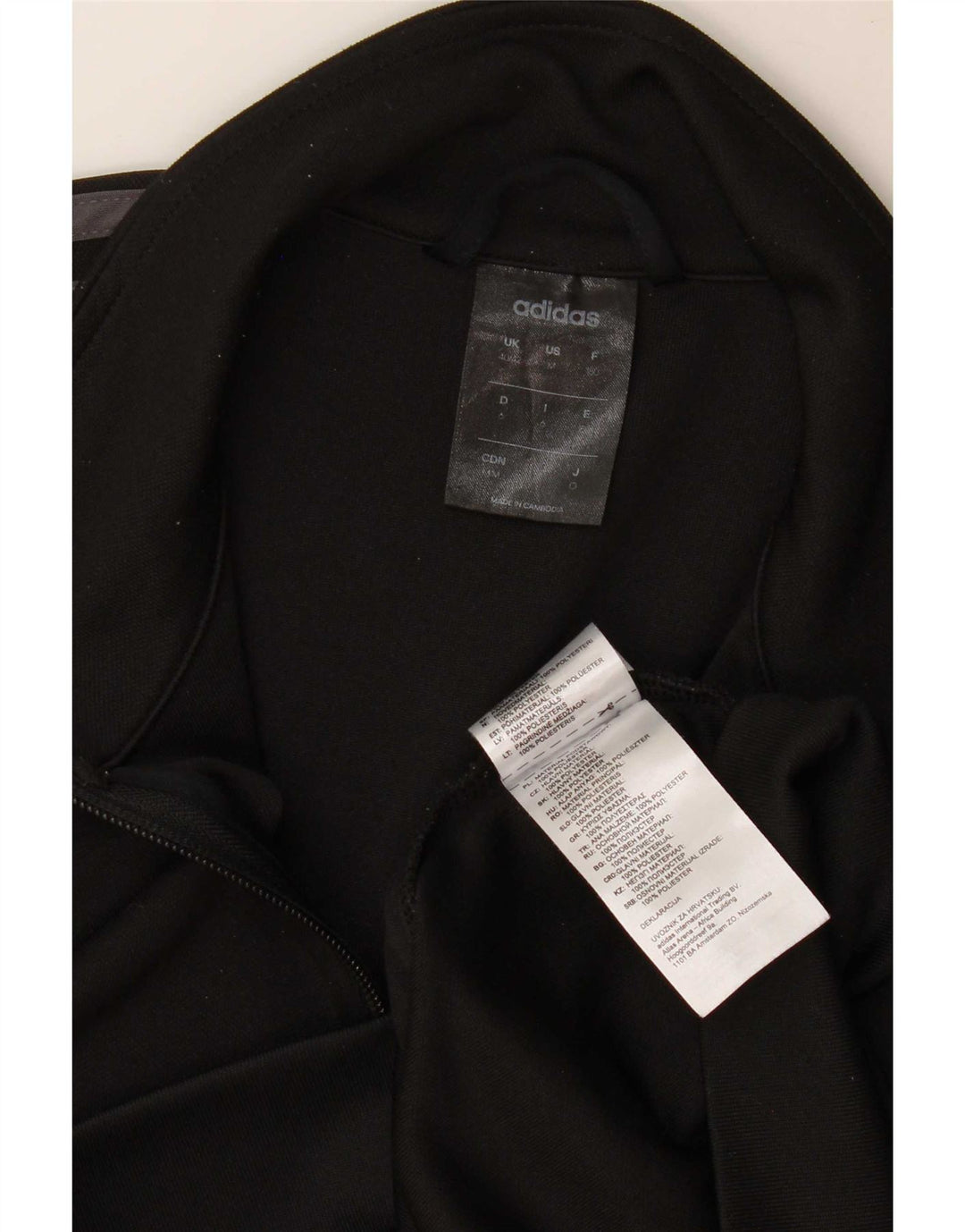 Adidas Herren Climalite Trainingsanzug Top Jacke UK 40/42 Medium Schwarz Polyester
