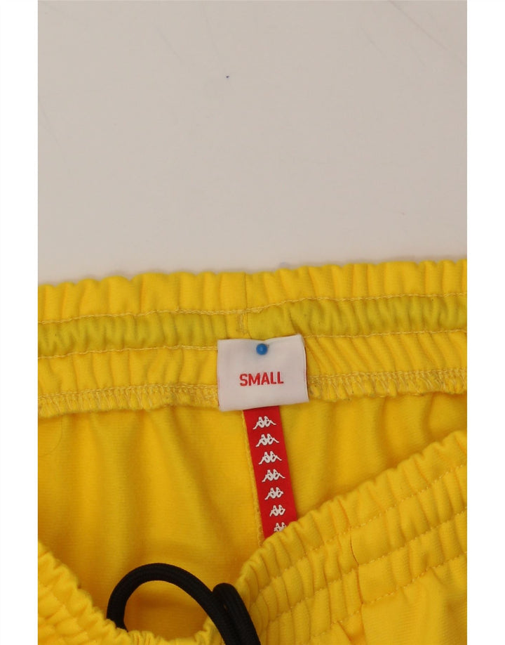 KAPPA Mens Graphic Sport Shorts Small  Yellow Colourblock Vintage Kappa and Second-Hand Kappa from Messina Hembry 
