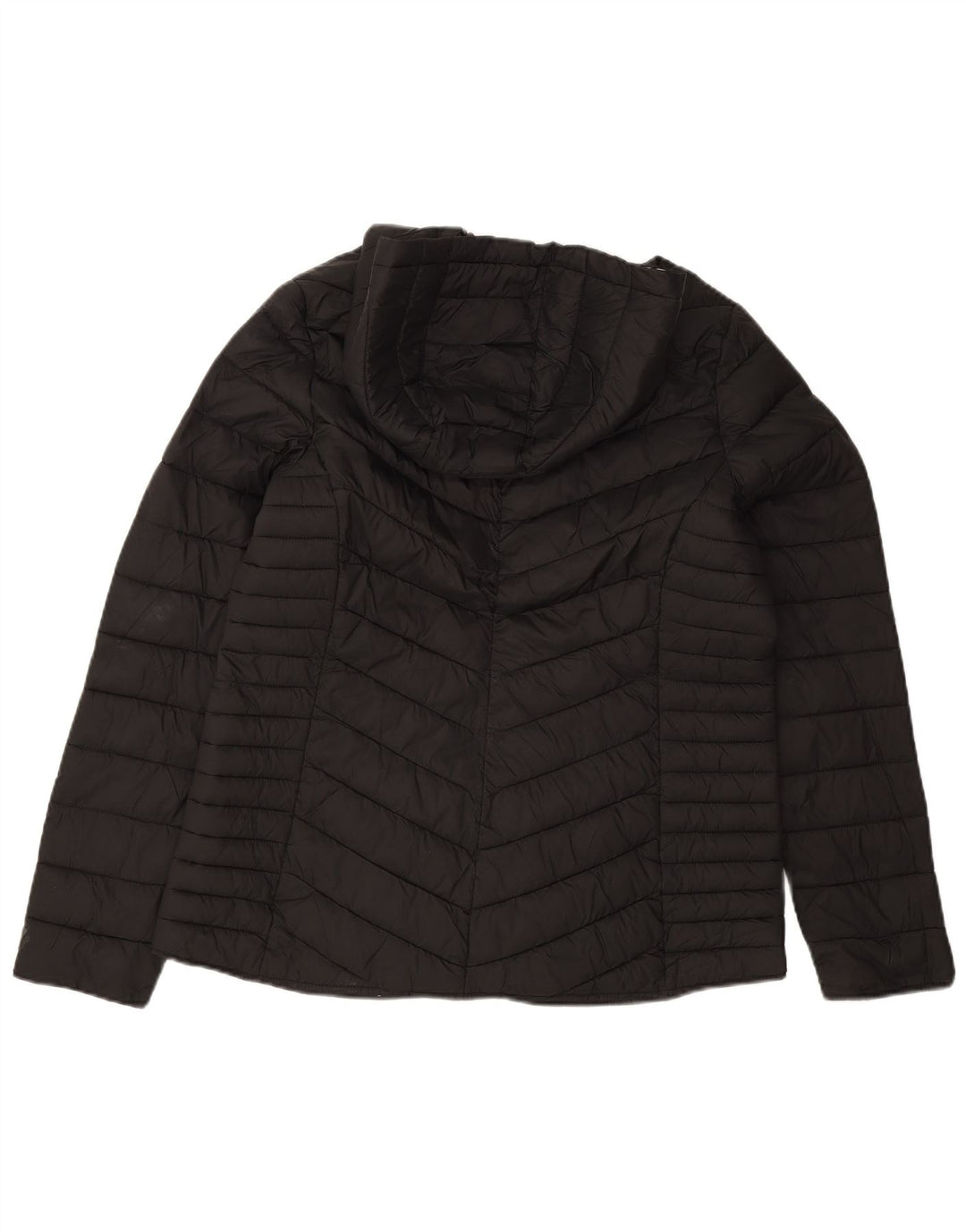 Fat Face Wattierte Damenjacke mit Kapuze, UK 12, Mittelschwarzes Nylon