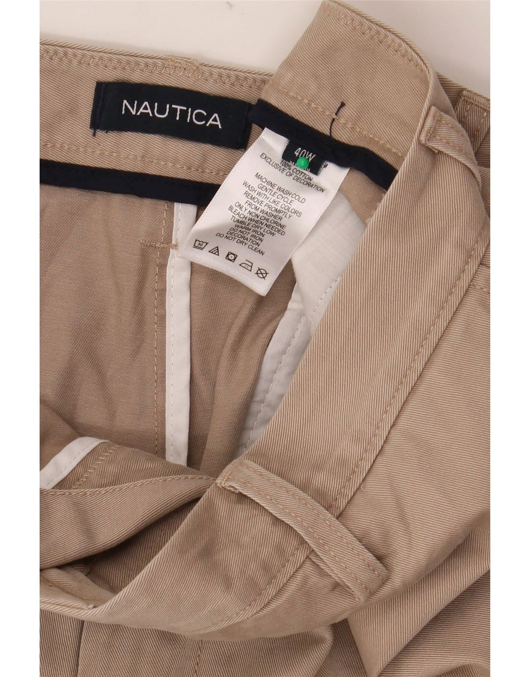 NAUTICA Herren Chino-Shorts W40 XL Beige Baumwolle