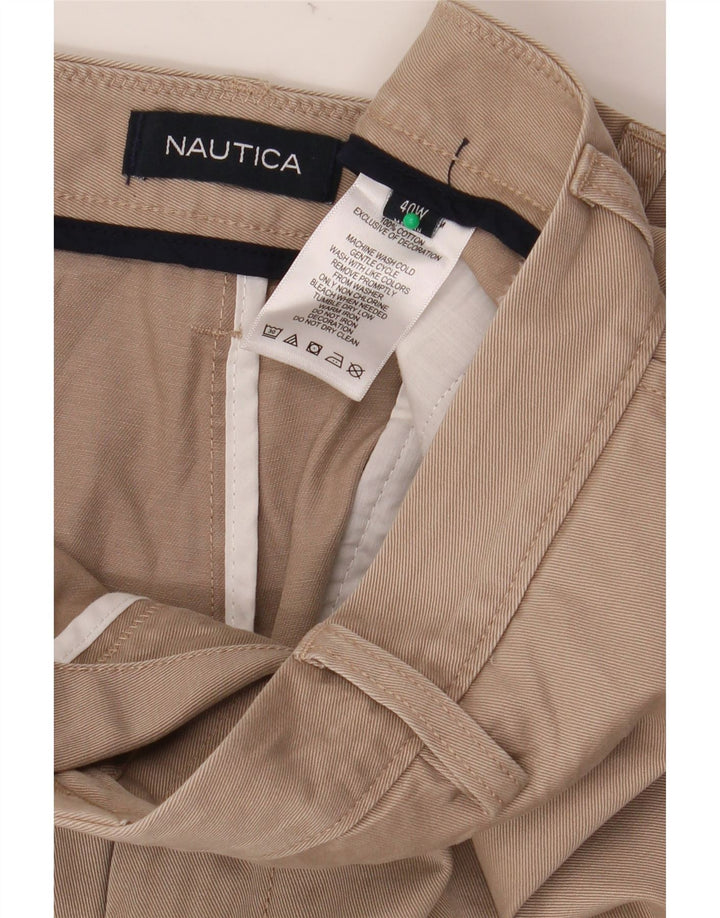 NAUTICA Herren Chino-Shorts W40 XL Beige Baumwolle