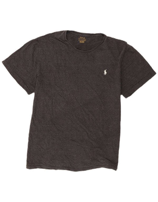 Ralph Lauren Herren Kurzarm-T-Shirt-Oberteil XL aus grauer Baumwolle