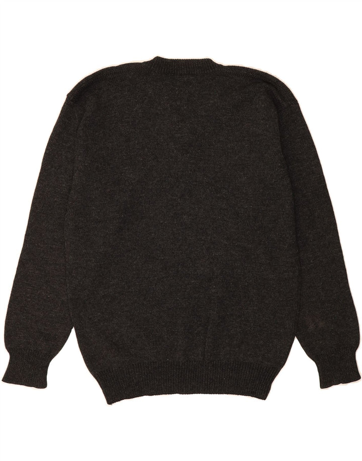 FAY Mens V-Neck Jumper Sweater Large Grey Wool Vintage Fay and Second-Hand Fay from Messina Hembry 