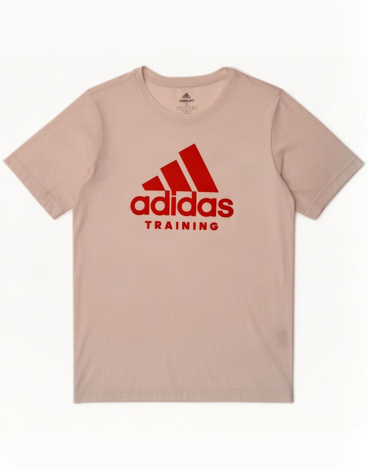 Adidas Herren Climalite Graphic T-Shirt Top Small Weiß Polyester