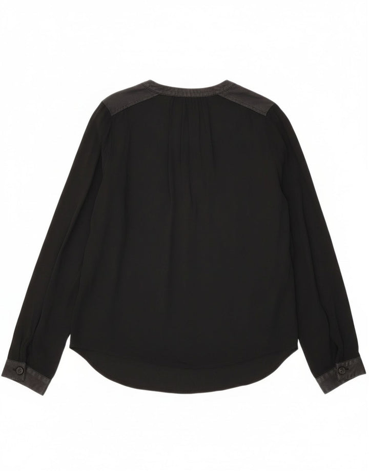 Tommy Hilfiger Damen-Bluse, übergroß, langärmelig, US-Größe 4, klein, Schwarz