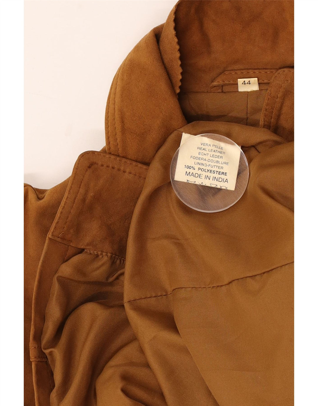 Vintage Damen Wildlederjacke IT 44 Mittelbraunes Leder