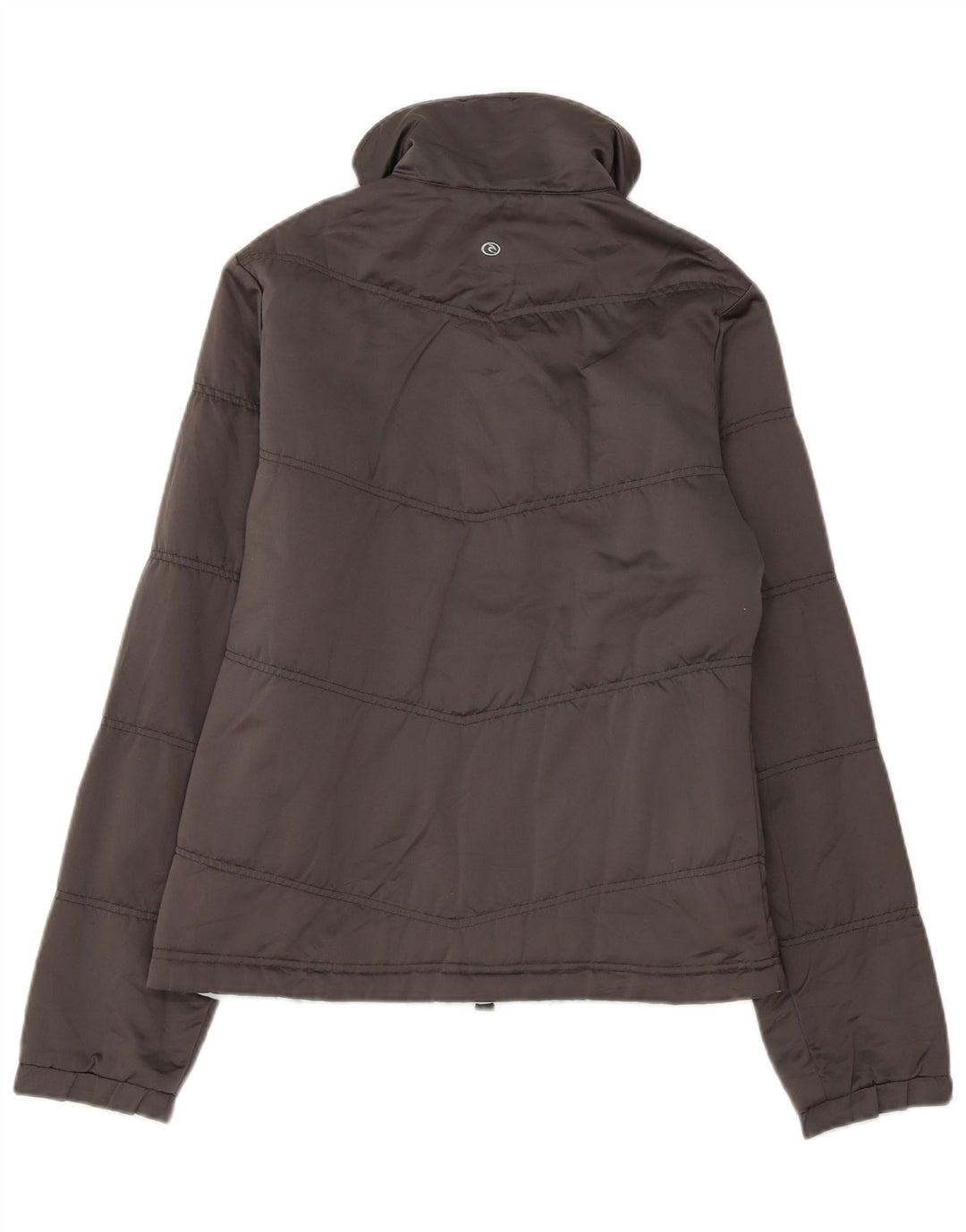 Rip Curl Damen Reversible Wattierte Jacke UK 12 Mittelgraues Polyester