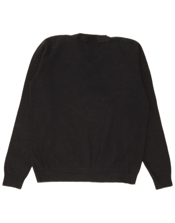 Marks & Spencer Jungen-Pullover mit V-Ausschnitt, 14–15 Jahre, schwarze Baumwolle