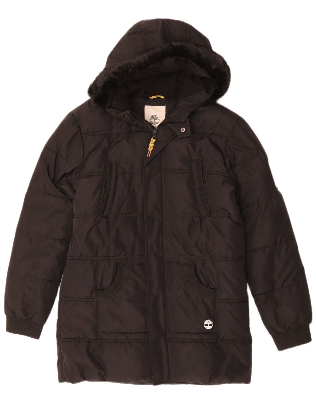 Timberland Herren-Mantel mit Kapuze, gepolstert, UK 34, XS, Schwarz, Polyester