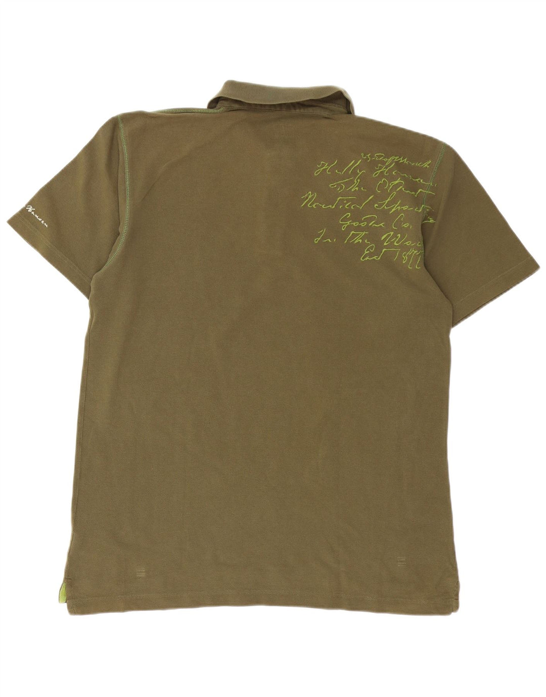 HELLY HANSEN Herren-Poloshirt mit Grafik, groß, Khaki, Baumwolle