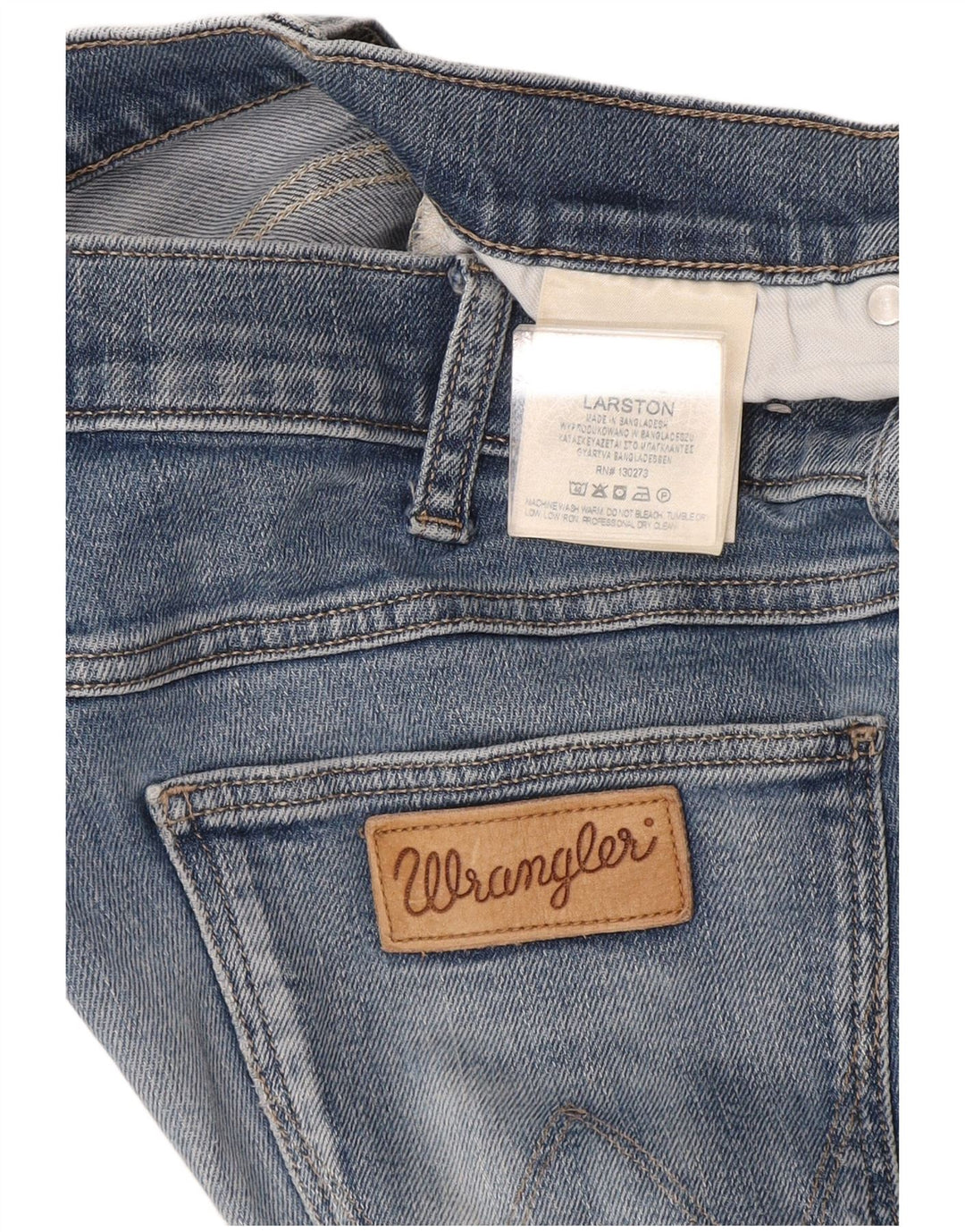 Wrangler Herren Larston Slim Jeans W32 L32 Blaue Baumwolle
