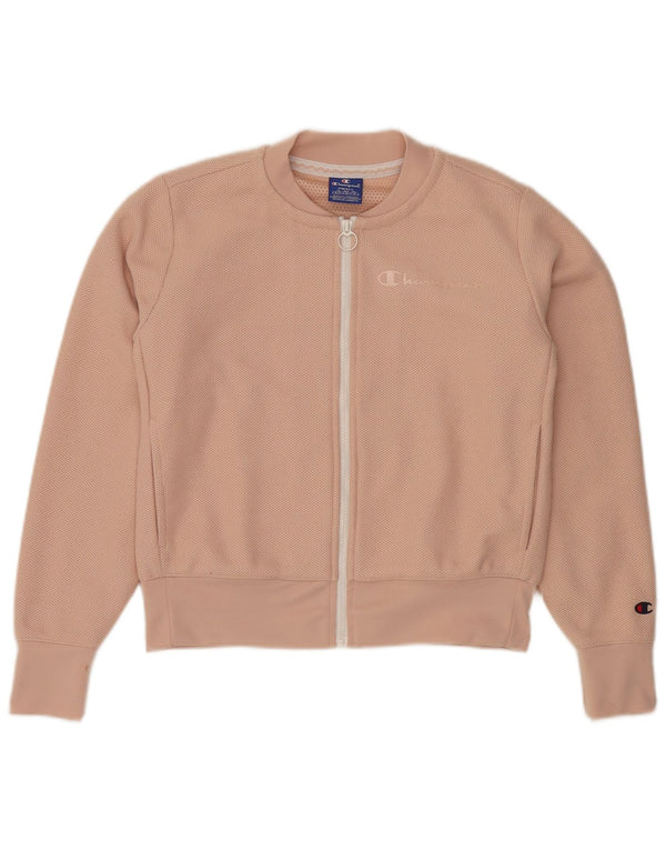 CHAMPION Womens Crop Oversized Trainingsanzug Top Jacke UK 10 Small Pink