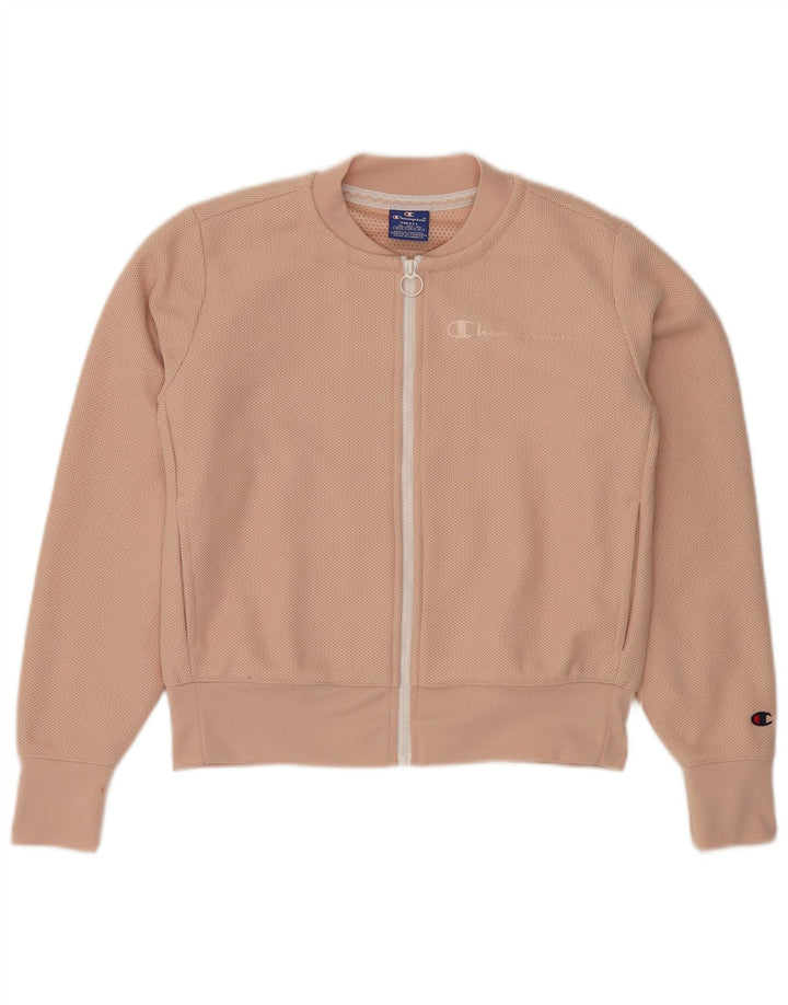 CHAMPION Womens Crop Oversized Trainingsanzug Top Jacke UK 10 Small Pink