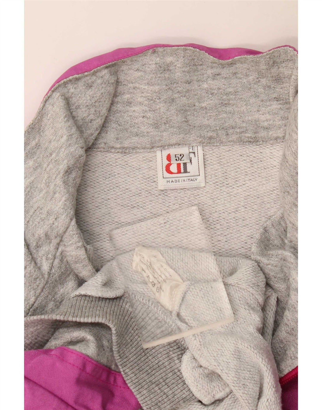 Belfe & Belfe Herren-Sweatshirt mit Reißverschluss am Hals, Größe 52, groß, Grau, Farbblock