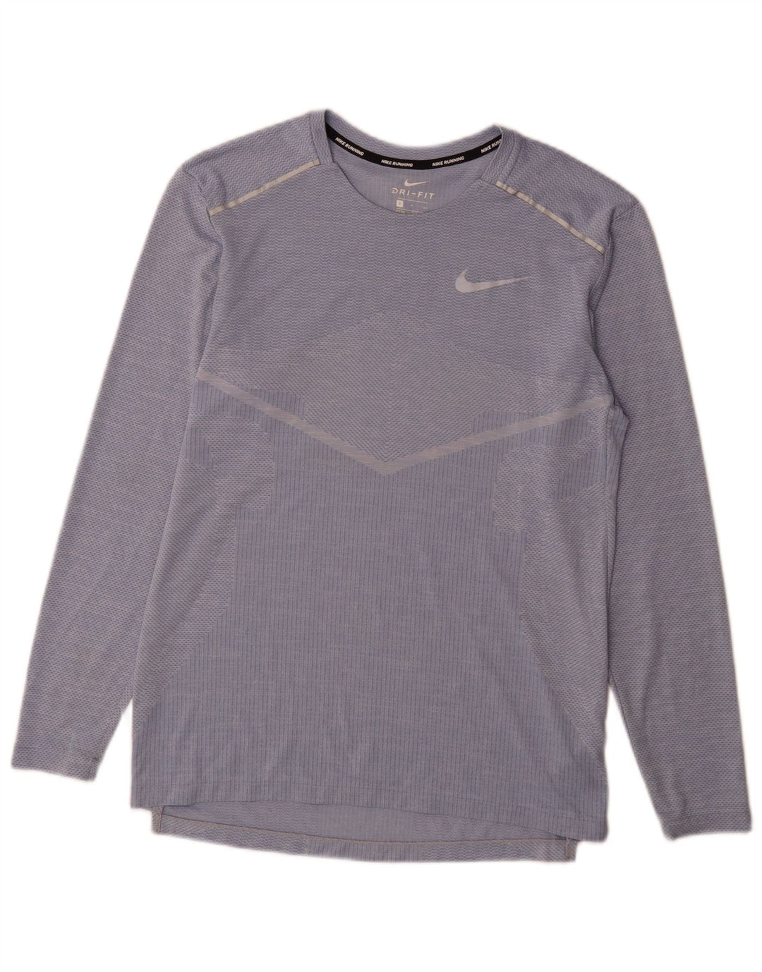 Nike Herren Dri Fit Top Langarm Kleines blaues Nadelstreifen-Polyester