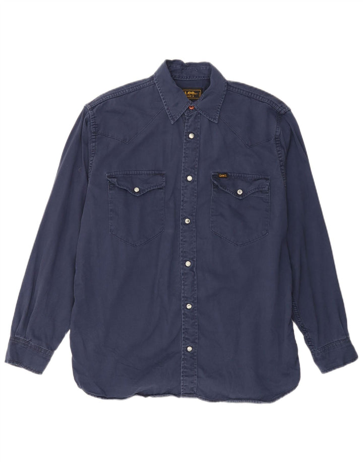 Lee Herrenhemd, klein, marineblau, Baumwolle