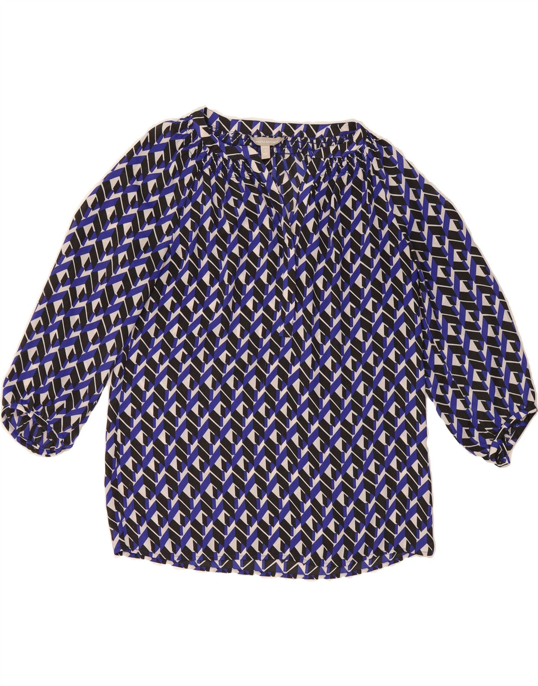 BANANA REPUBLIC Womens Petite Oversized Blouse Top UK 10 Small Blue Vintage Banana Republic and Second-Hand Banana Republic from Messina Hembry 