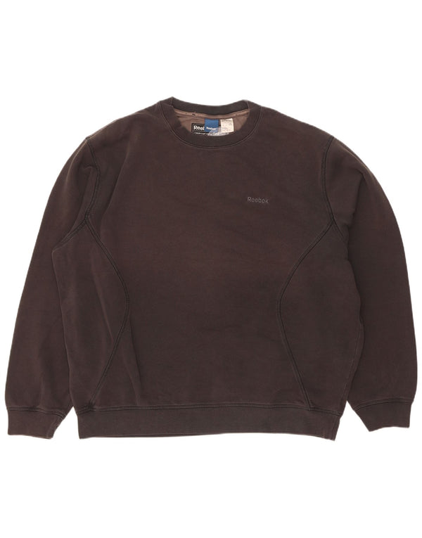 Reebok Herren Sweatshirt Pullover XL Schwarz Baumwolle