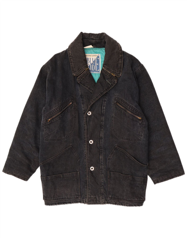 Blue Side Herren Jeansjacke UK 40 Large Schwarz