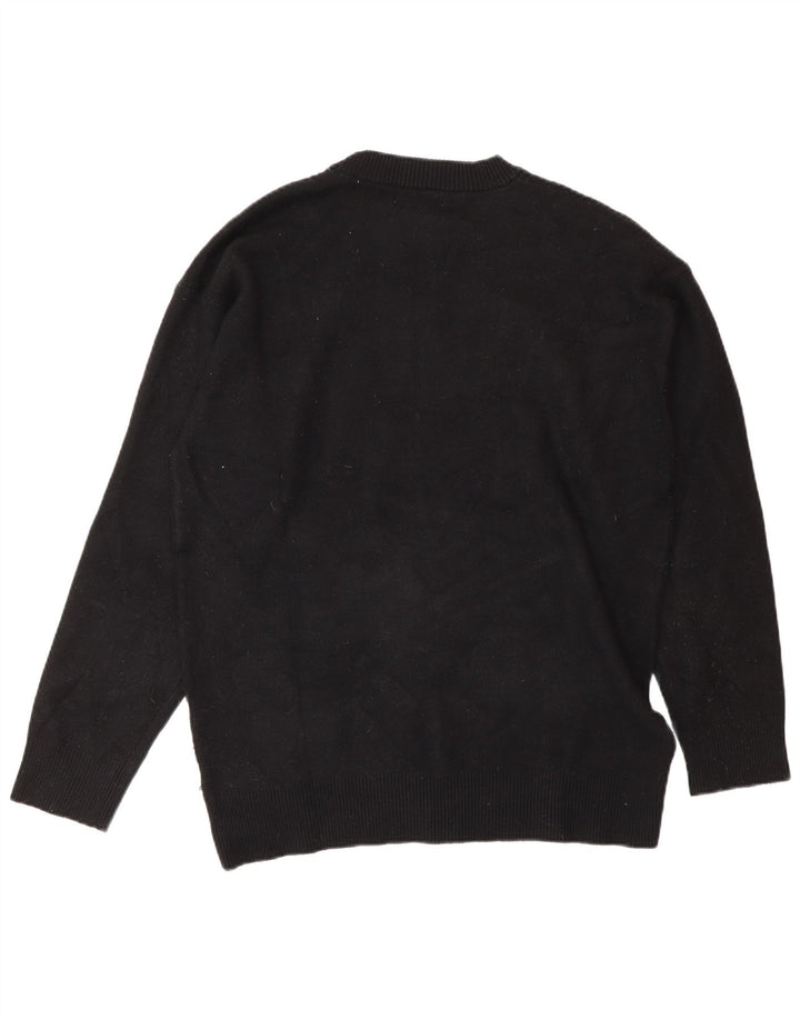 Zara Damen-Pullover mit Rundhalsausschnitt, Gr. 14, mittlere schwarze Viskose