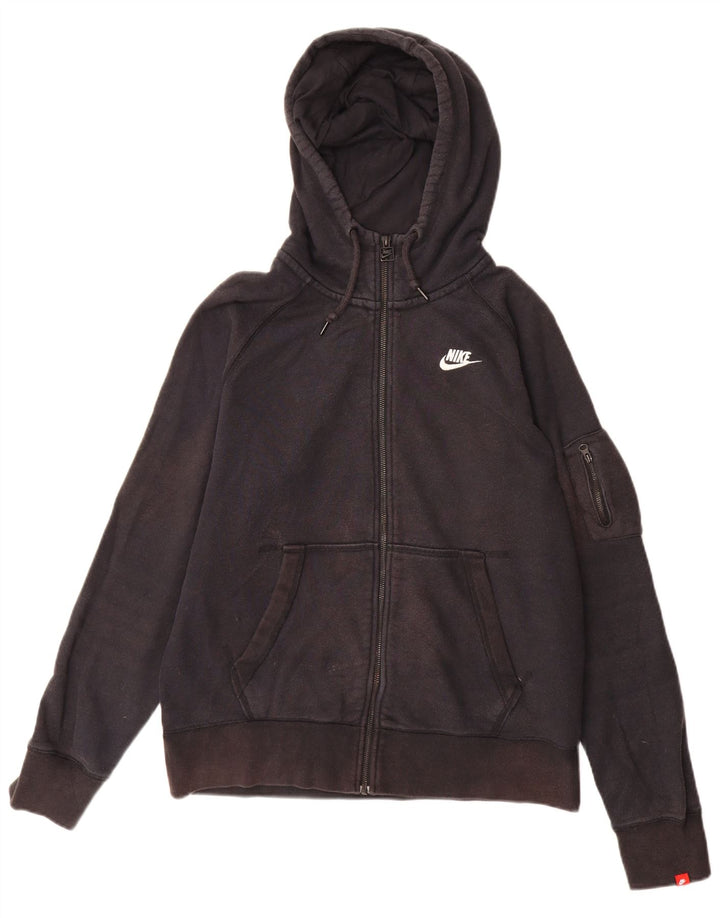 Nike Herren-Kapuzenpullover mit Reißverschluss, mittelschwarz, Baumwolle