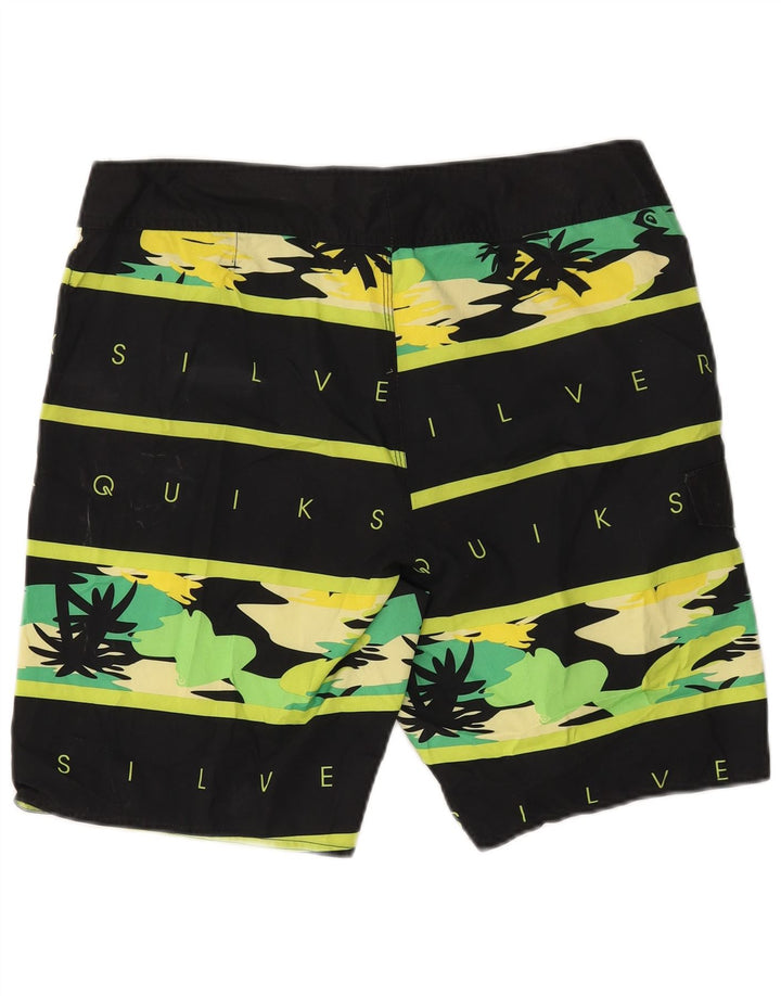 Quiksilver Herren-Badeshorts mit Grafik, groß, schwarz gestreift, Polyester