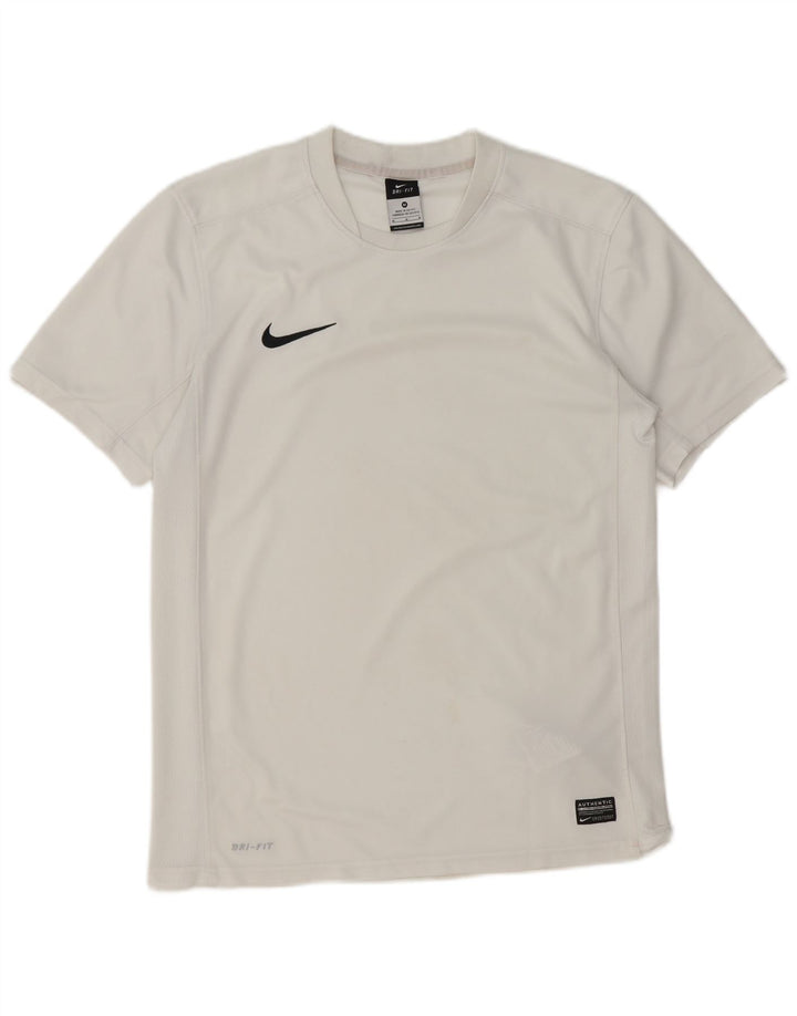 Nike Herren Dri Fit T-Shirt Top Mittelweißes Polyester