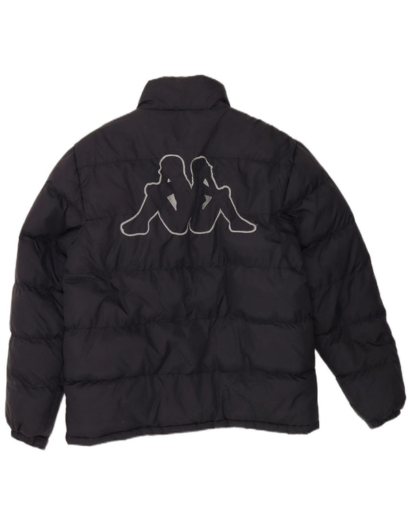 KAPPA Herren Grafik wattierte Jacke UK 40 Large Marineblau Polyester