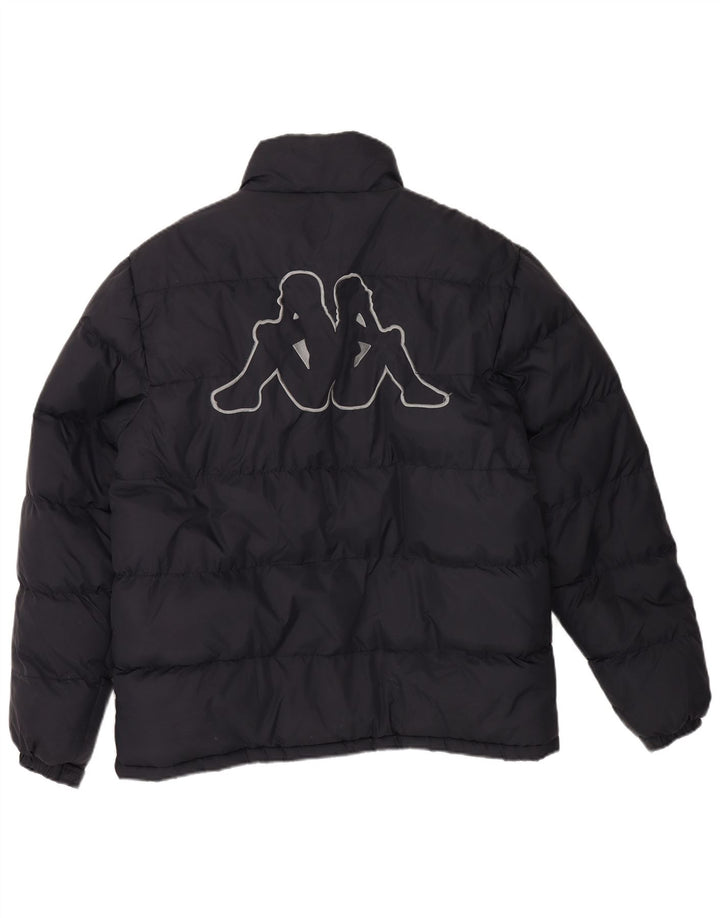 KAPPA Herren Grafik wattierte Jacke UK 40 Large Marineblau Polyester