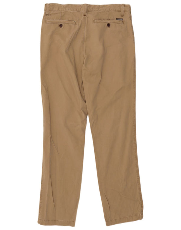 EDDIE BAUER Mens Slim Chino Trousers W34 L34  Beige Cotton