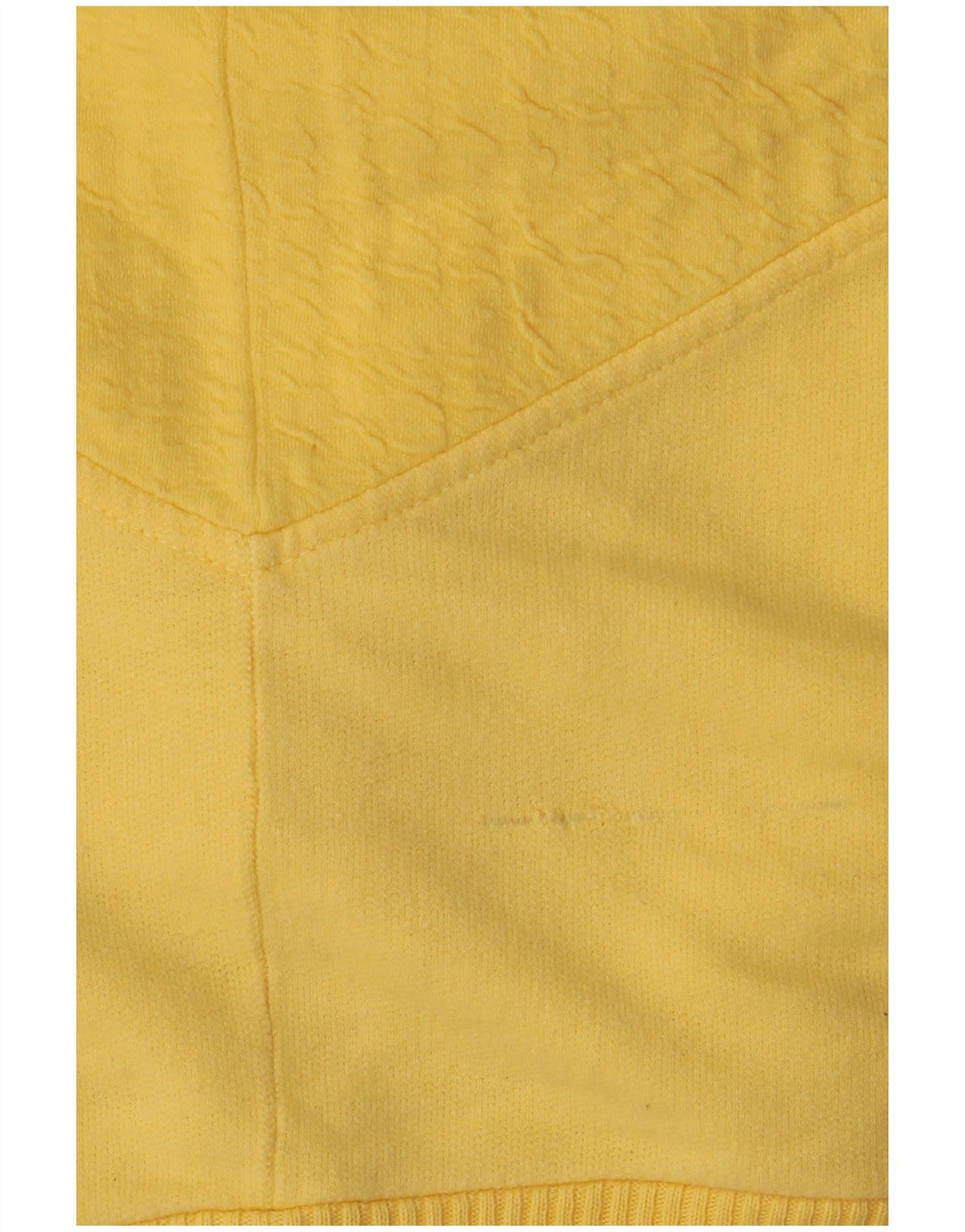 Vintage Damen Crop Oversized Rollkragenpullover Pullover EU 44 XL Gelb