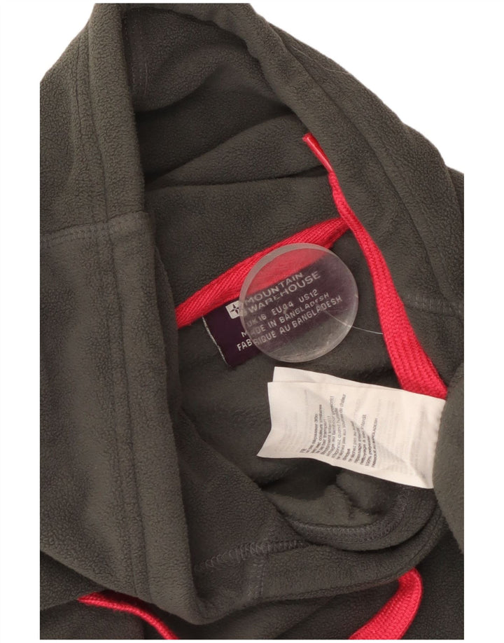 Mountain Warehouse Damen-Fleecepullover mit Kapuze, UK 16, Größe L, Grau, Polyester