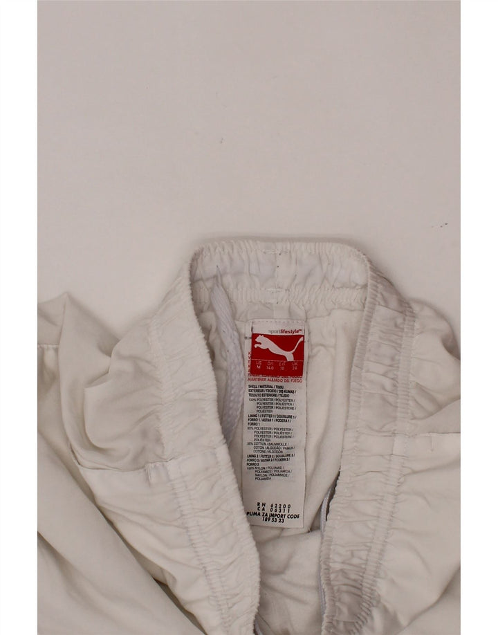PUMA Jungen-Trainingshose, Jogginghose, 9–10 Jahre, weißes Polyester